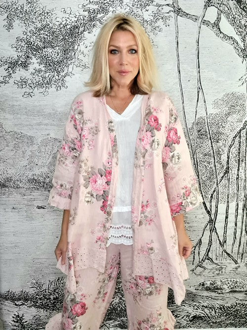 Baby Pink High Tea Lace Hem Jacket