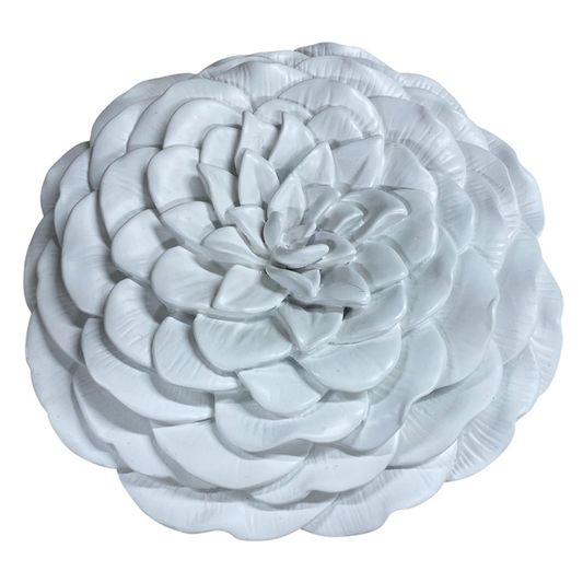 Resin Flower Wall Deco White