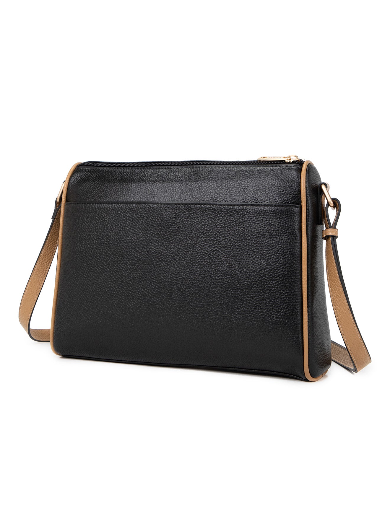 Elegant Katrina Multi Compartment Leather Xbody Bag