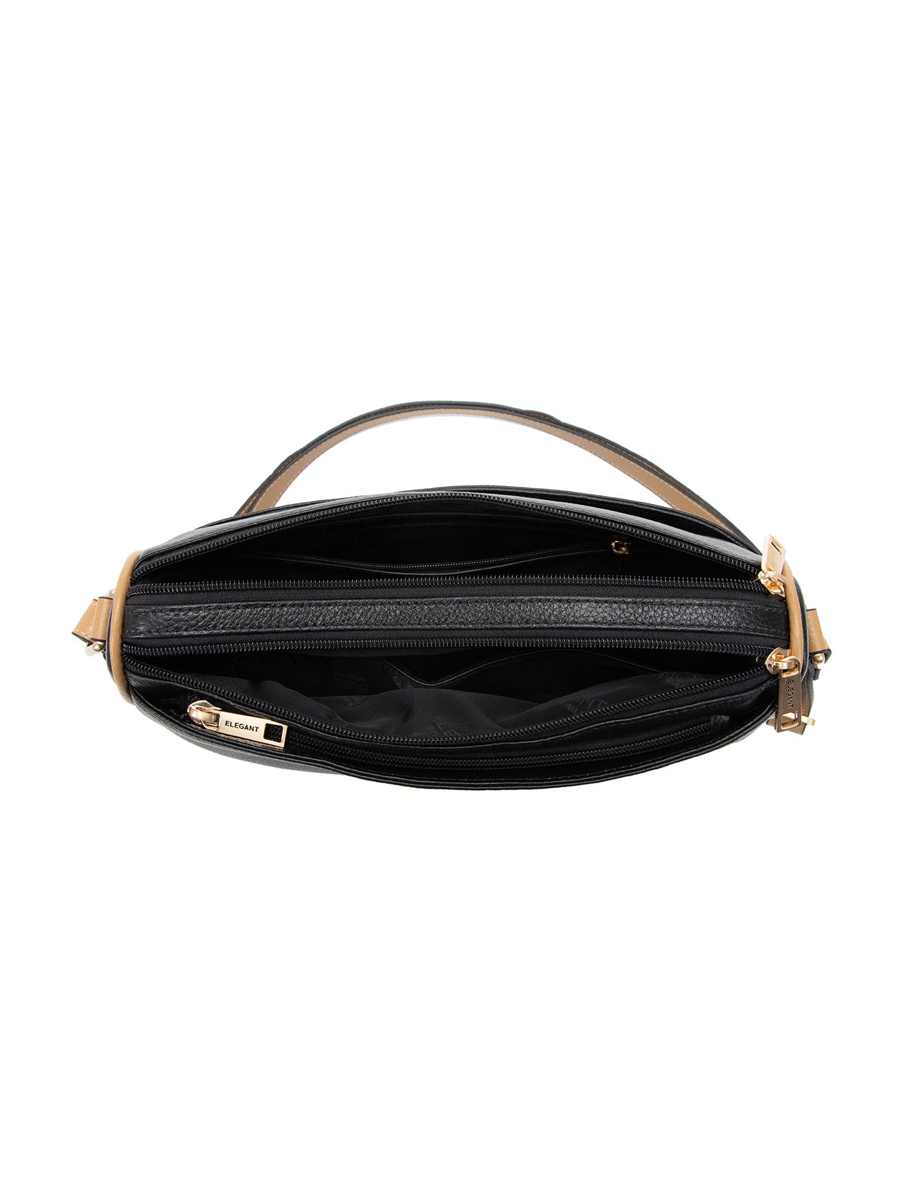 Elegant Katrina Multi Compartment Leather Xbody Bag