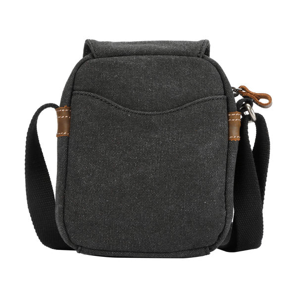 Troop Classic Small Flap Front Cross Body Bag - Black wash