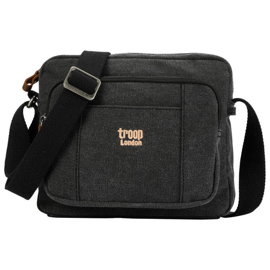 Troop Classic Zip Top Small Satchel - Black Wash