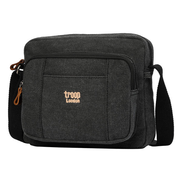 Troop Classic Zip Top Small Satchel - Black Wash