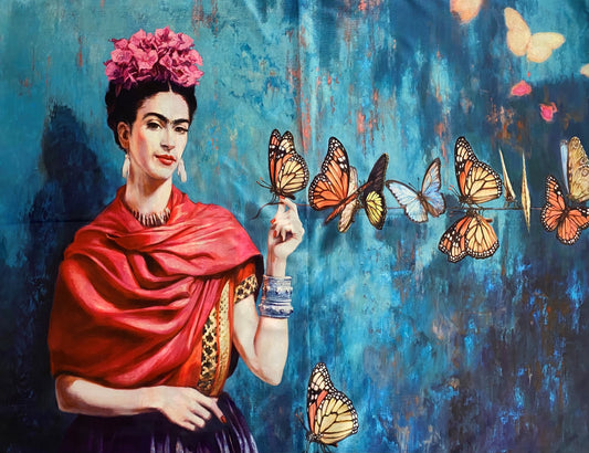 Frida and butterflies Scarf