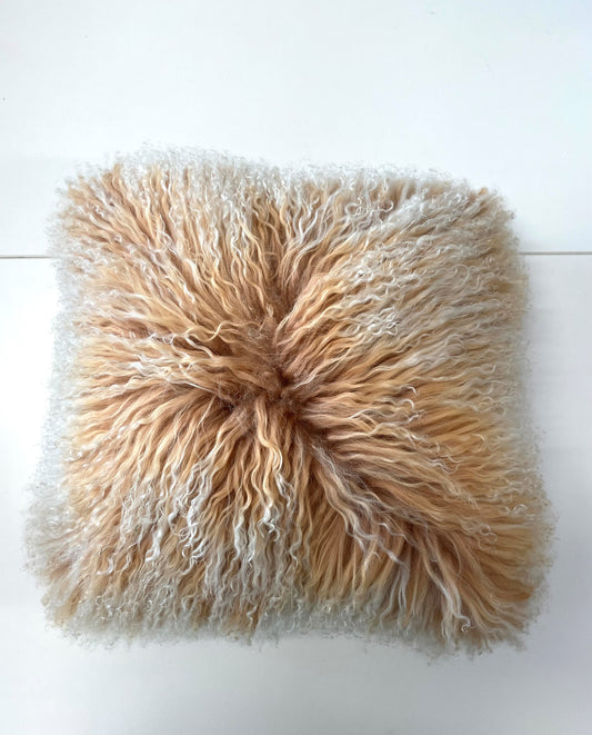 Tibetan Lamb Cushion - Natural